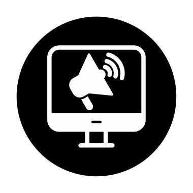 çevrimiçi pazarlama simgesi vektör illüstrasyonu 