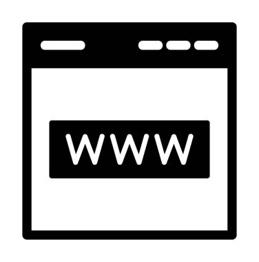 Basit web sitesi arayüzü simgesi, vektör illüstrasyonu