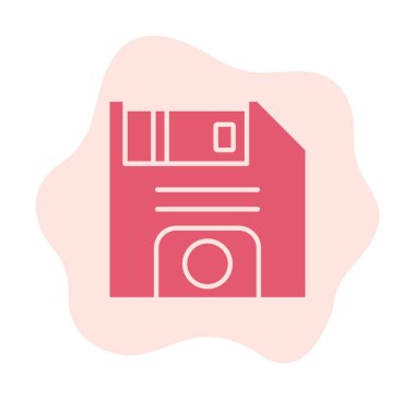 Basit Disket simgesi, vektör illüstrasyonu