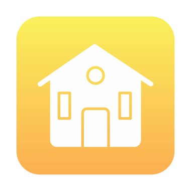 Eve. Web simgesi basit illüstrasyon