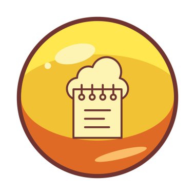 bulut veri çizgisi ikonu vektör illüstrasyonu