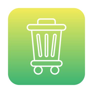 Çöp kutusu web simgesi, vektör illüstrasyonu