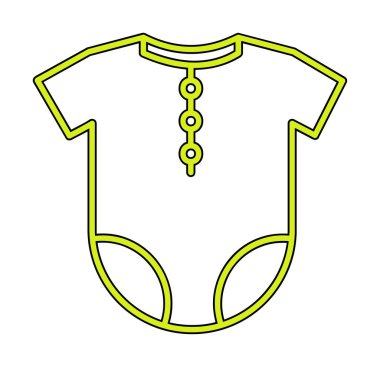 Bebek Kıyafeti Simgesi, Bebek Giysisi, Vektör İllüstrasyonu