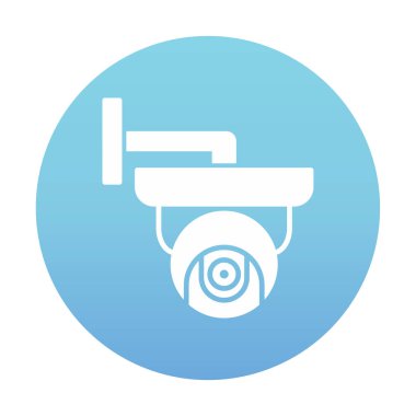 Basit bir CCTV kamera simgesi, vektör illüstrasyonu