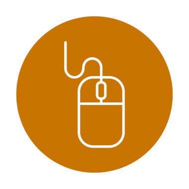  düz bilgisayar fare simgesi tasarımı çizimi 