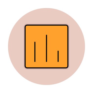 Basit iş ekonomisi grafik simgesi, vektör illüstrasyonu