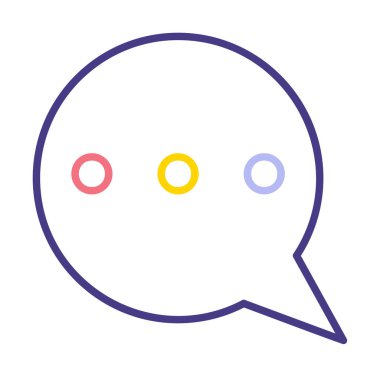 konuşma balonu mesaj simgesi vektör çizim tasarım