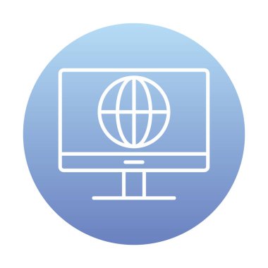 İnternet simgesi vektör illüstrasyonu