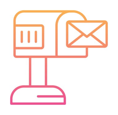 posta kutusu simgesi, vektör illüstrasyonu basit tasarım