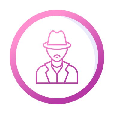 Dedektif ikon vektör illüstrasyonu