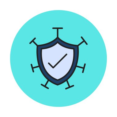 Koruma kalkanı ikonu vektör illüstrasyon tasarımı