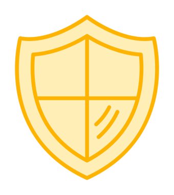 kalkan simgesi, vektör illüstrasyonu