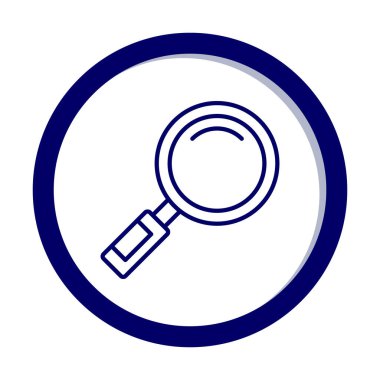 Büyüteç simgesi düz stil. Loupe renk simgesini ara. Vektör illüstrasyonu 