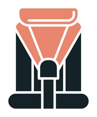 Araba Koltuğu bebek simgesinin vektör illüstrasyonu