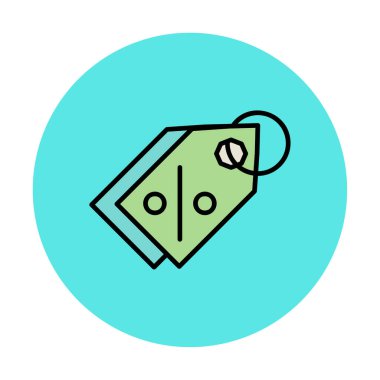 Etiket. Web simgesi basit illüstrasyon                