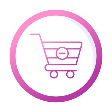 Cart simgesi vektör illüstrasyonunu sil