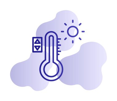 Sıcaklık Denetim simgesi, vektör resimleme 