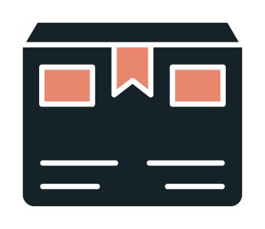 Teslimat kutusu simgesi, vektör illüstrasyonu basit tasarım