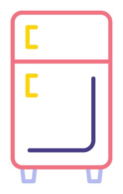 buzdolabı vektör simgesi çizelgesi çizimi