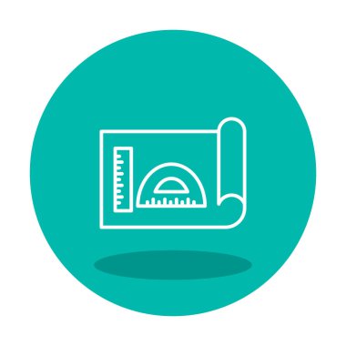 Şablon simgesi, vektör illüstrasyonu basit tasarım