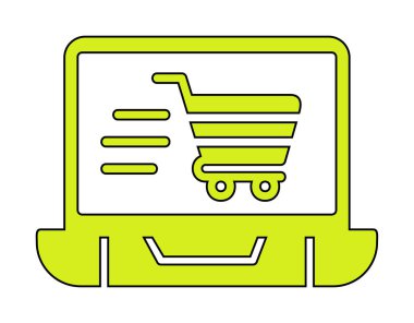 Ekran vektör illüstrasyonunda ticaret simgesi