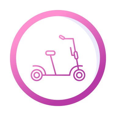 Scooter simgesi vektör illüstrasyonunu tekmele
