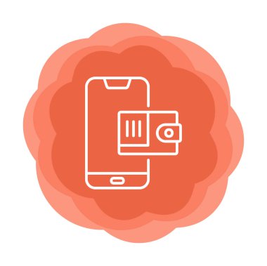 m-cüzdan vektör çizim tasarım ile Smartphone aygıtı