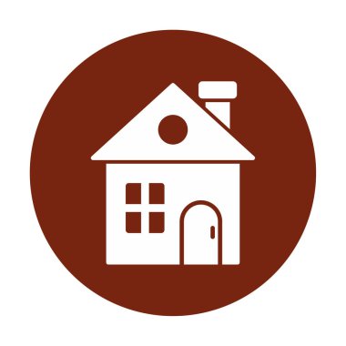 Eve. Web simgesi basit illüstrasyon