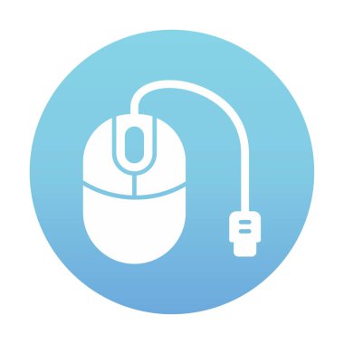  düz bilgisayar fare simgesi tasarımı çizimi 