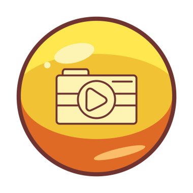 Video kamera. Web simgesi basit illüstrasyon 