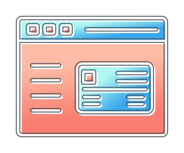 Basit Web Ödeme simgesi, vektör illüstrasyonu