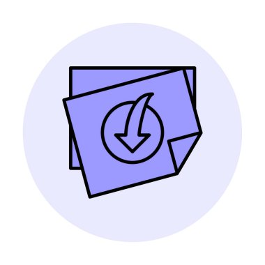  Dosya indir simgesi, vektör çizim