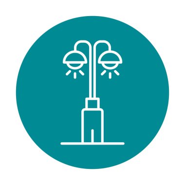 Park lambası simgesinin vektör illüstrasyonu