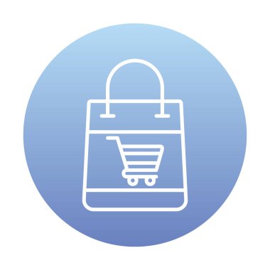 Basit Yük Torbası simgesi, vektör illüstrasyonu