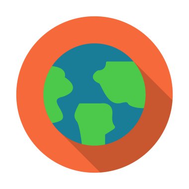 Dünya küresel ikonunun vektör illüstrasyonu