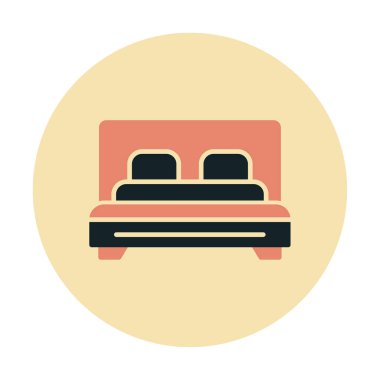 yastıklı yatak vektör simgesi modern basit tasarım