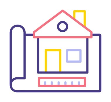 Vektör Yapı Çizim simgesi illüstrasyonu                                                    