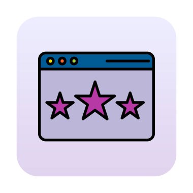 Web sayfası Geri bildirim simgesi, vektör illüstrasyonu