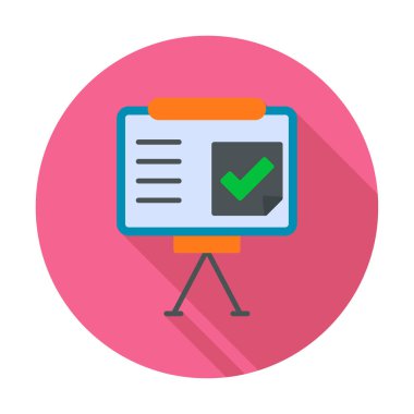 Beyaz arkaplan üzerindeki sunum tamamlanmış vektör illüstrasyonuName