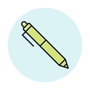 Kalem düz simgesi. Vektör çizim