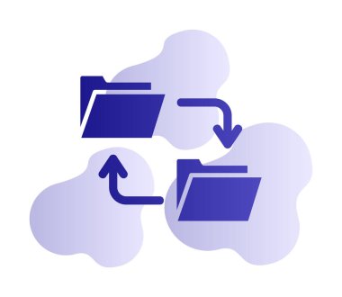 Basit Veri Aktarımı simgesi, vektör illüstrasyonu