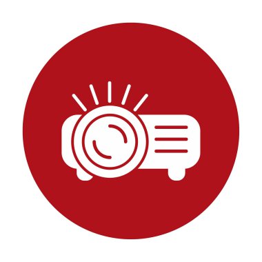 Projektör simgesi basit illüstrasyon vektörü