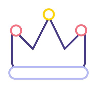 Taç vektör simgesi. Basit resimleme