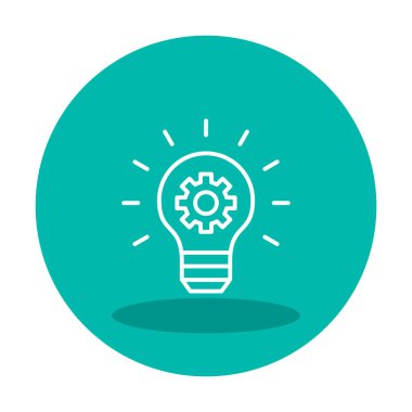 Fikir ampul ikonu vektör illüstrasyonu             