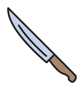 Bıçak simgesi, vektör illüstrasyonu 