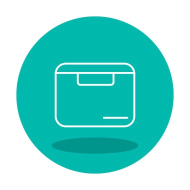 Teslimat kutusu simgesi, vektör illüstrasyonu basit tasarım