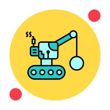 Wrecking Ball simgesi, vektör illüstrasyonu 