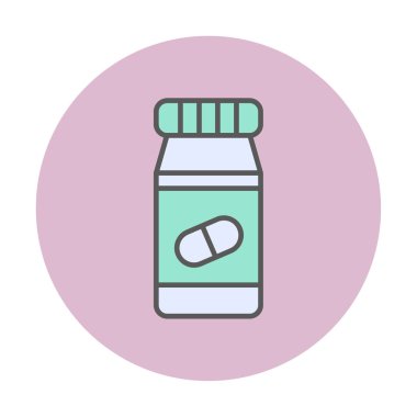 Hapları şişe simge vektör çizim