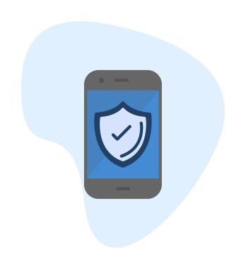 Güvenlik Düz simgesi, Kalkanlı Telefon 