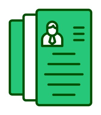 CV belgesi. Web simgesi basit illüstrasyon